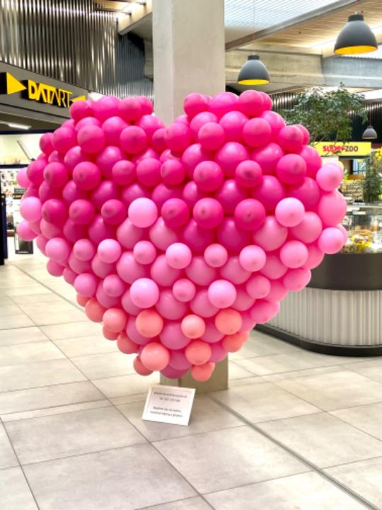 balónková dekorace Srdce